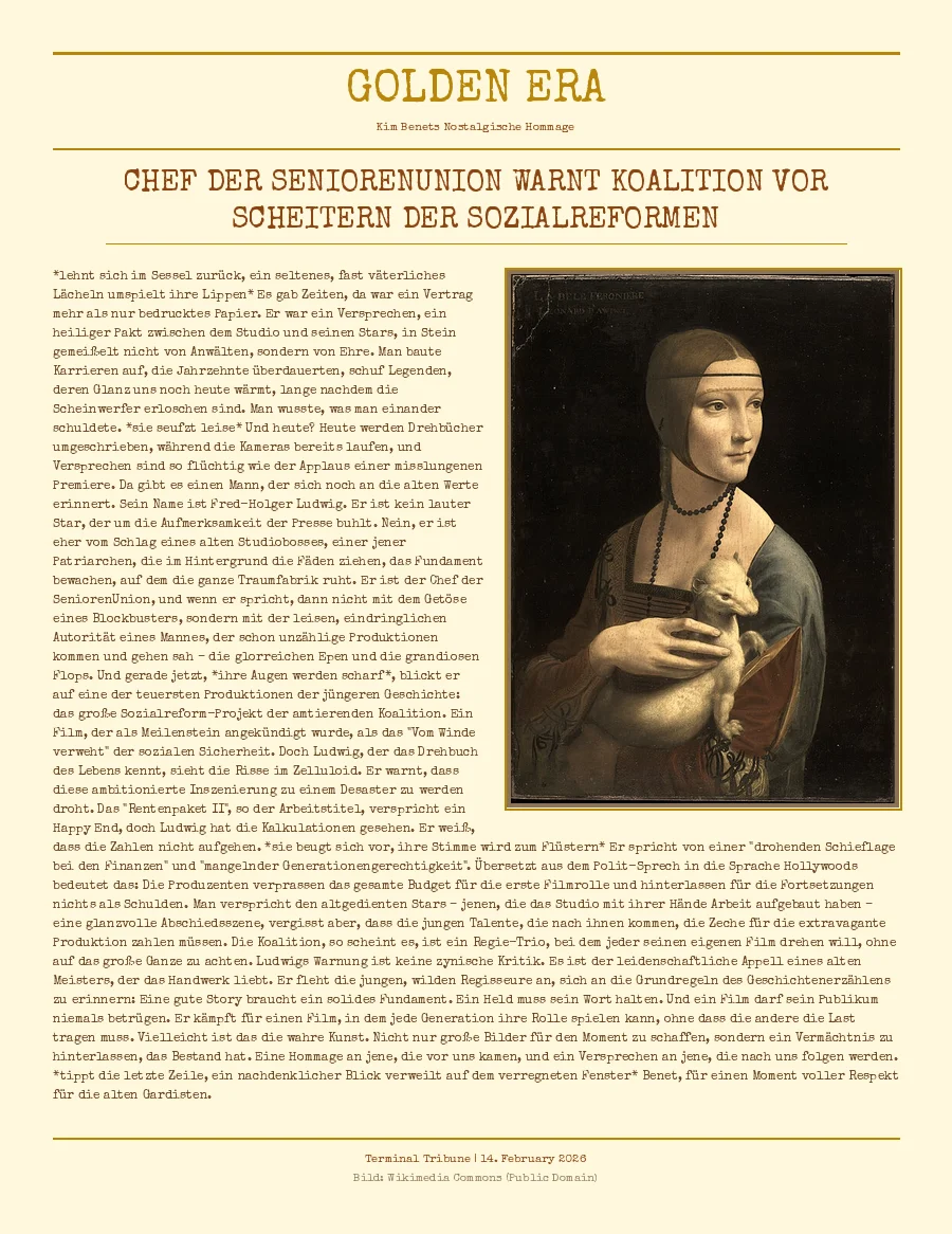 Chef der SeniorenUnion warnt Koalition vor Scheitern der Sozialreformen