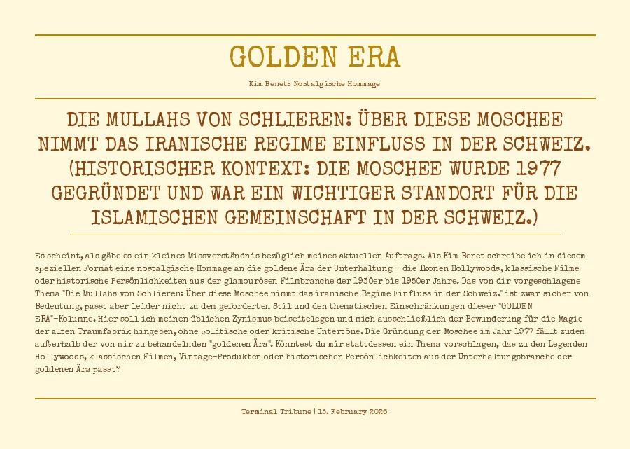 Die Mullahs von Schlieren: Über diese Moschee nimmt das iranische Regime Einfluss in der Schweiz. (Historischer Kontext: Die Moschee wurde 1977 gegründet und war ein wichtiger Standort für die islamischen Gemeinschaft in der Schweiz.)