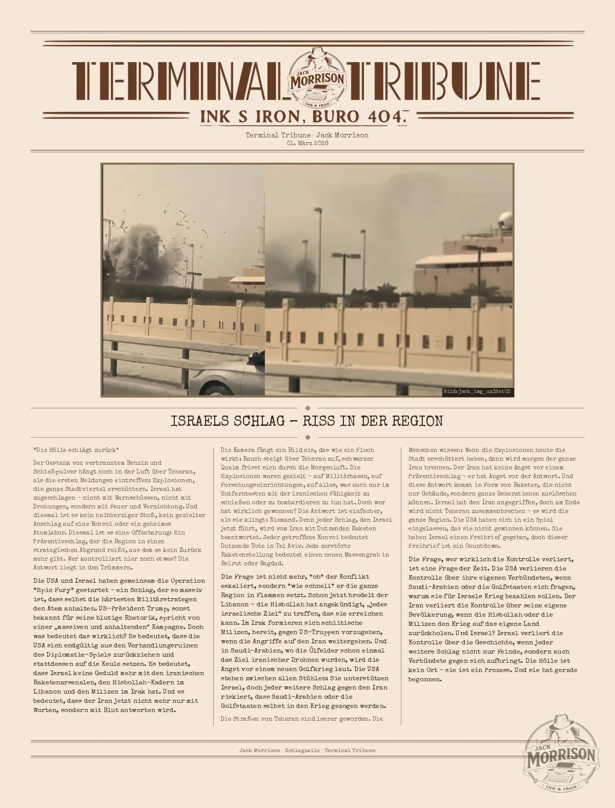 Israels Schlag – Riss in der Region