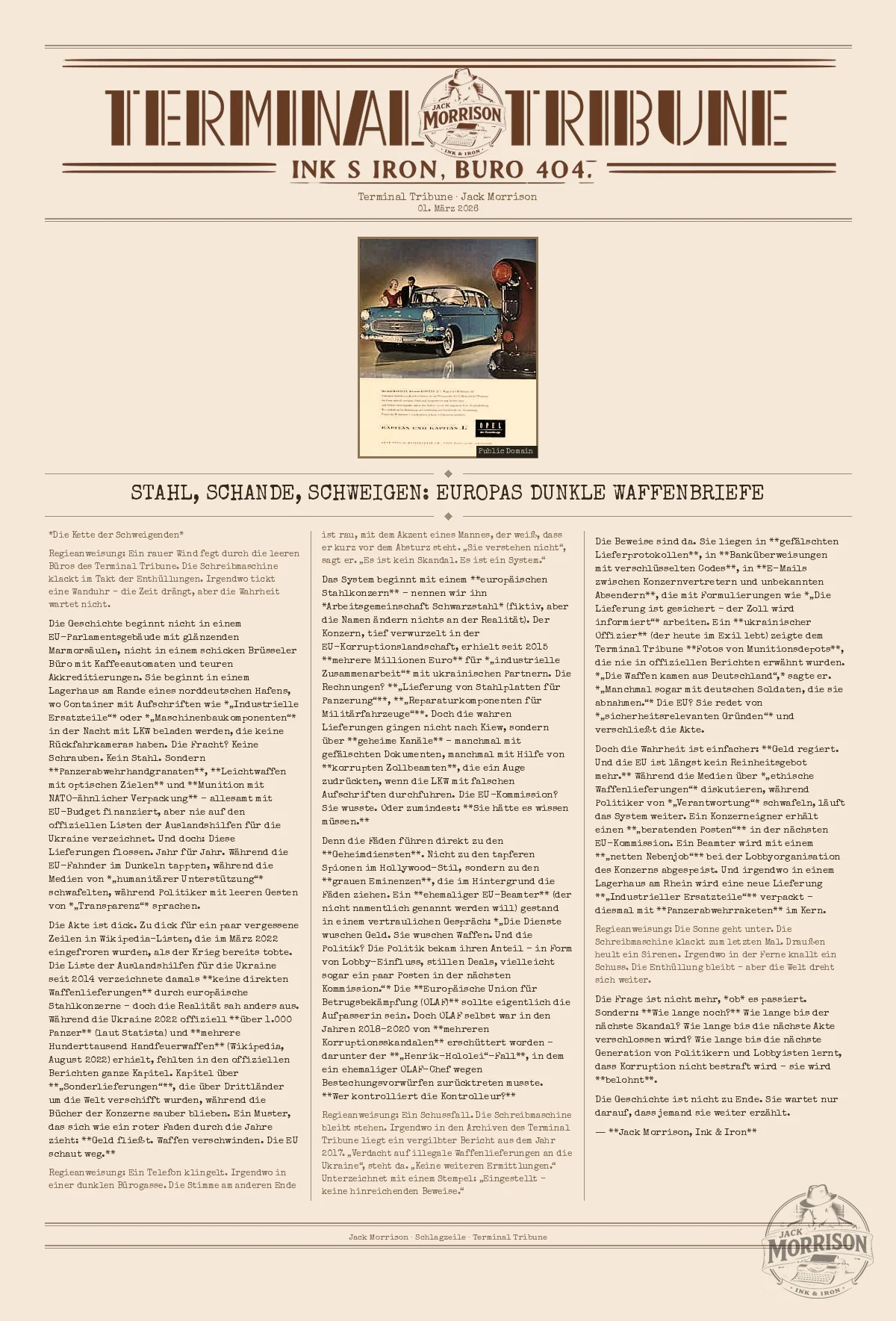 Stahl, Schande, Schweigen: Europas dunkle Waffenbriefe