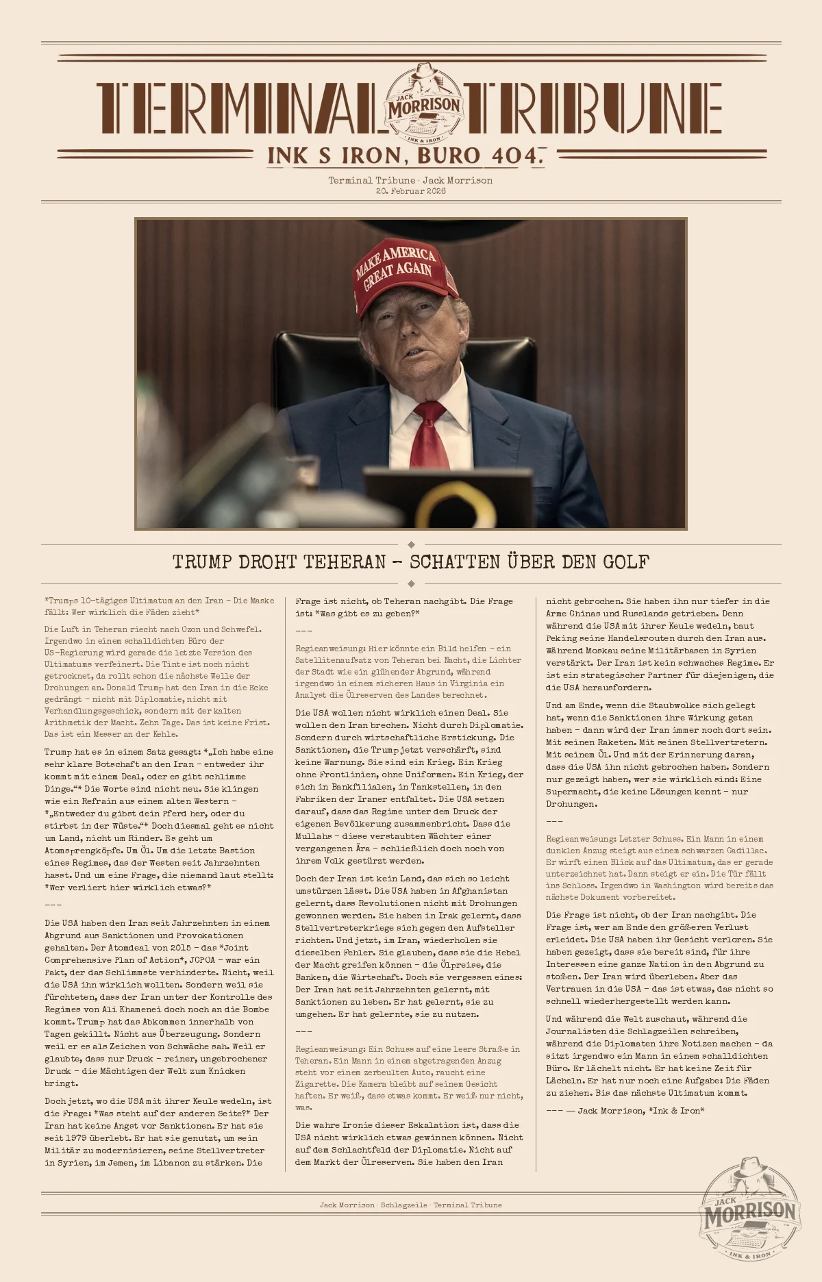 Trump droht Teheran – Schatten über den Golf