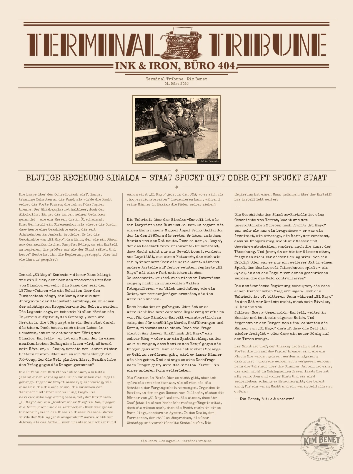 Blutige Rechnung Sinaloa – Staat spuckt Gift oder Gift spuckt Staat
