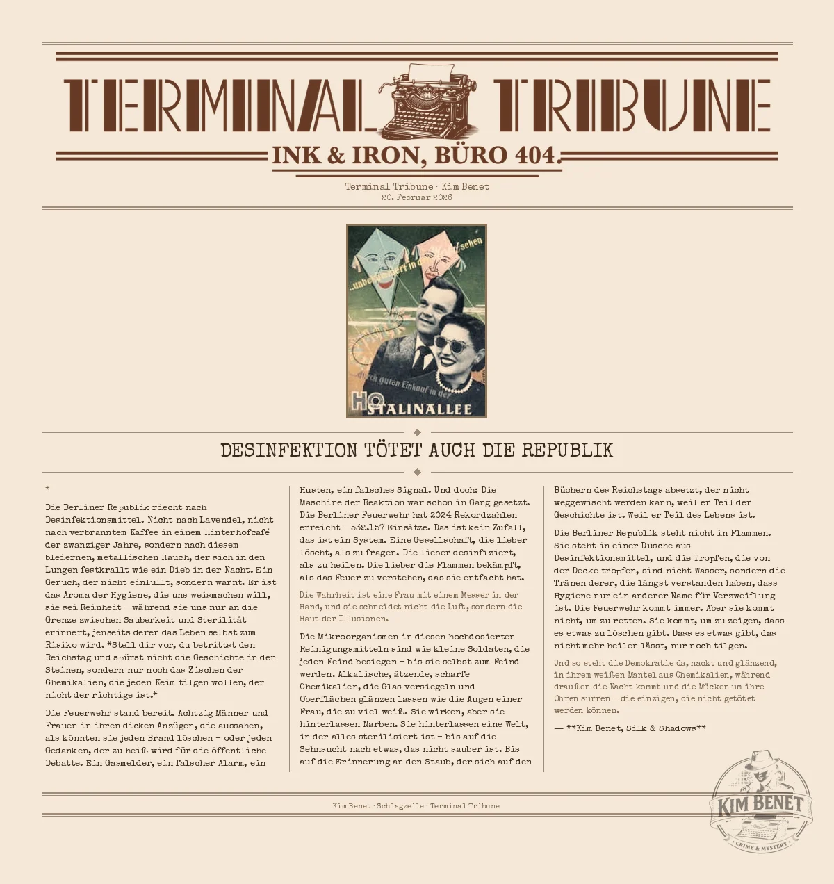 Desinfektion tötet auch die Republik