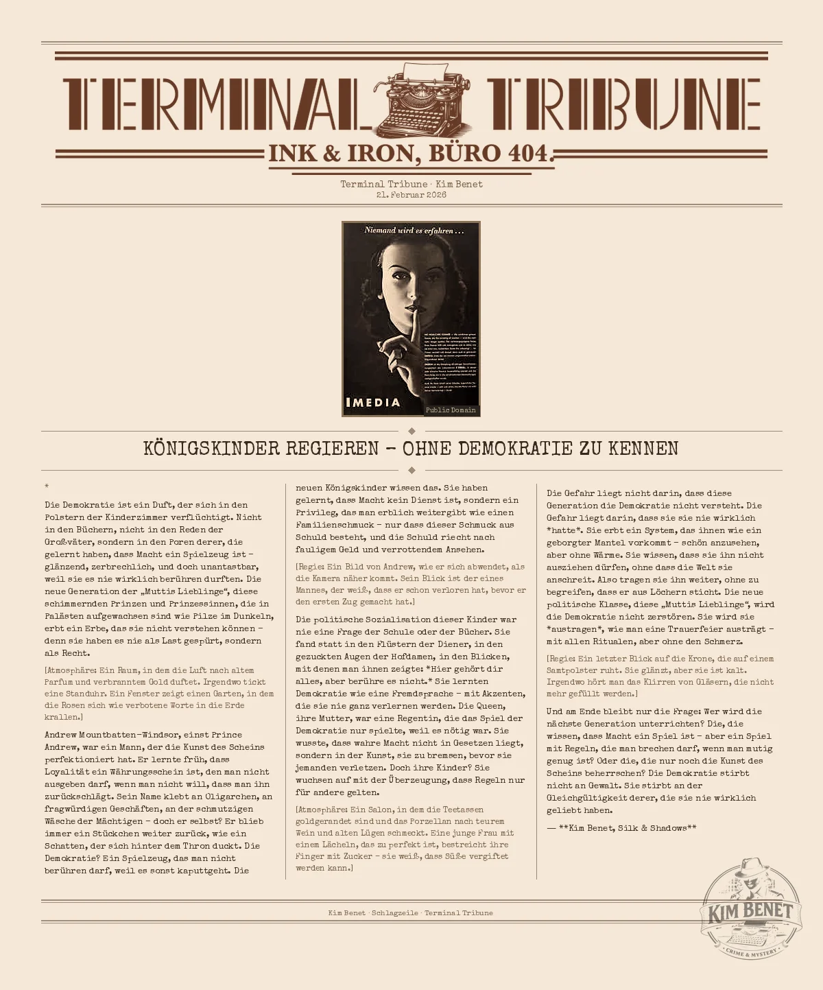 Königskinder regieren – ohne Demokratie zu kennen
