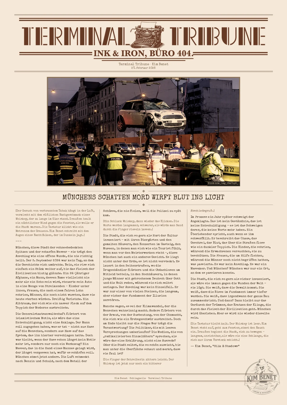 Münchens Schatten Mord wirft Blut ins Licht