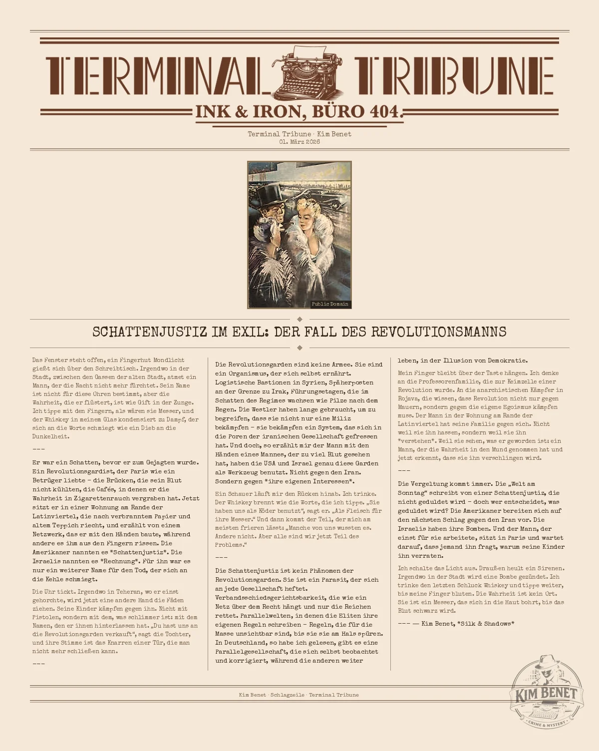 Schattenjustiz im Exil: Der Fall des Revolutionsmanns