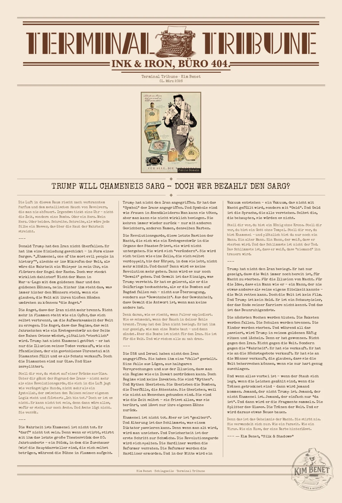 Trump will Chameneis Sarg – doch wer bezahlt den Sarg?