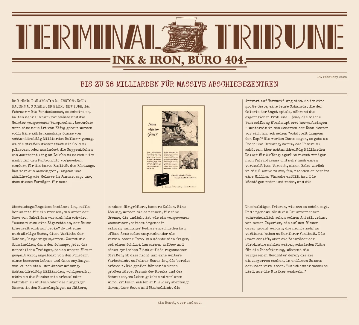 Bis zu 38 Milliarden für massive Abschiebezentren