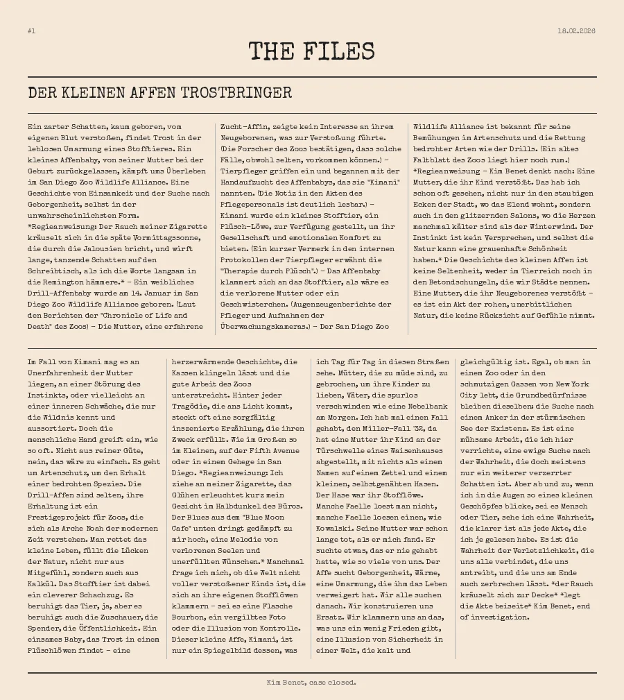 Der kleinen Affen Trostbringer