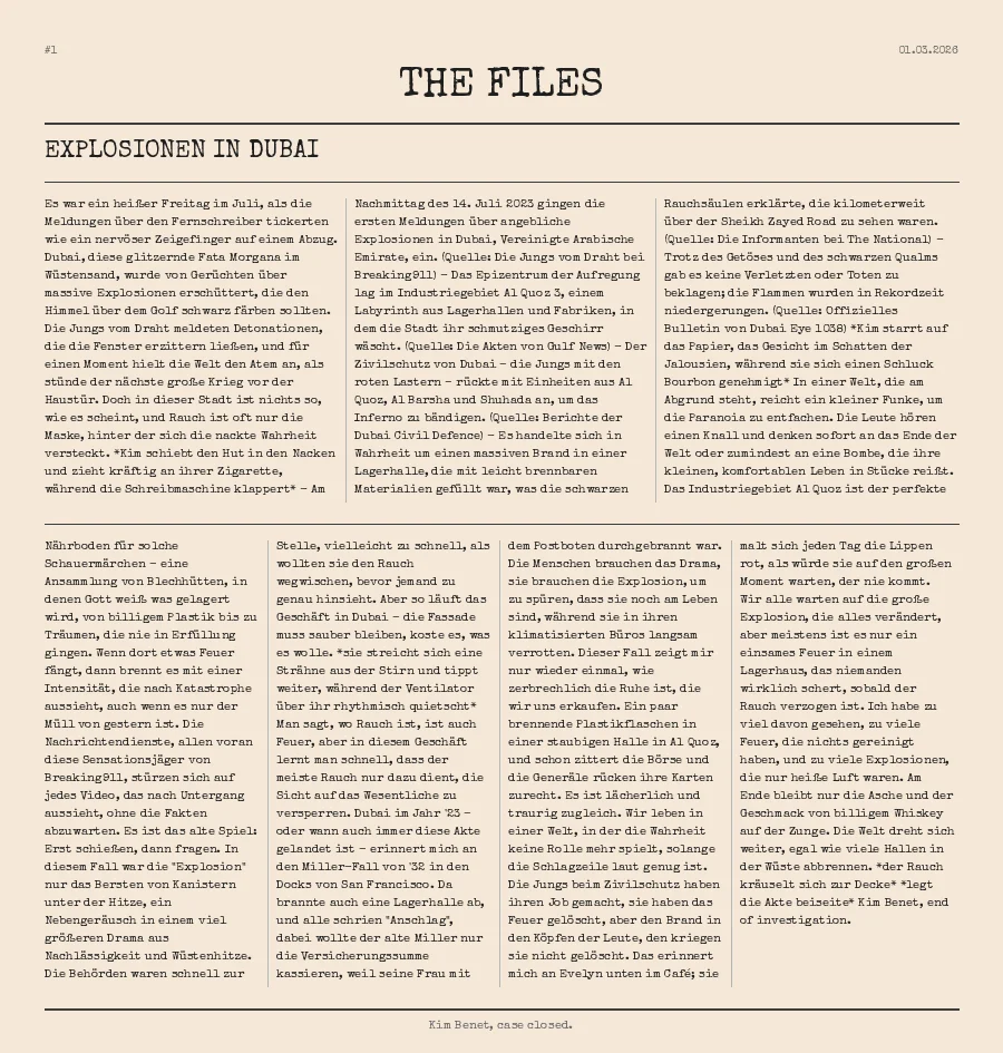 Explosionen in Dubai