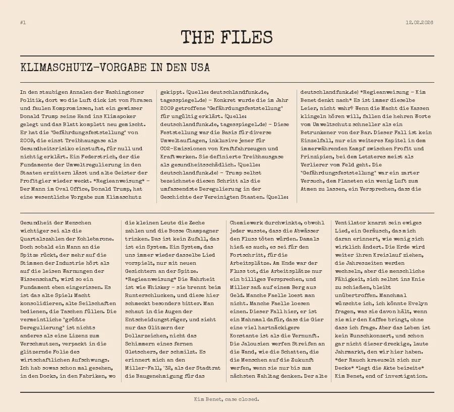 Klimaschutz-Vorgabe in den USA