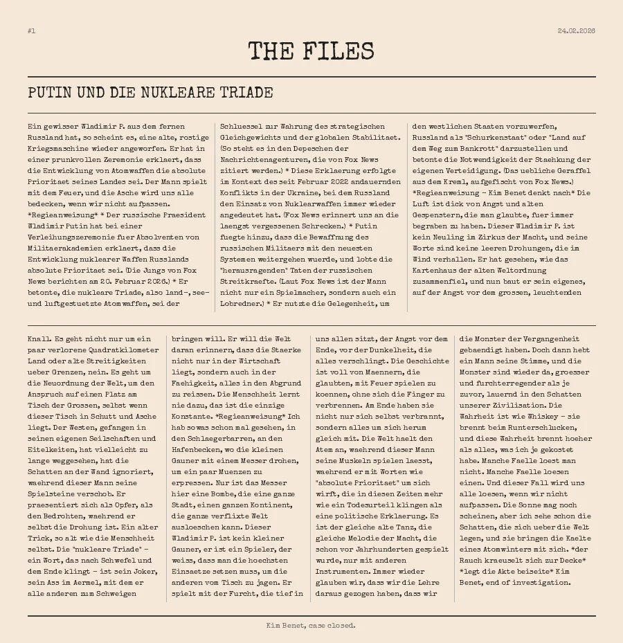 Putin und die nukleare Triade