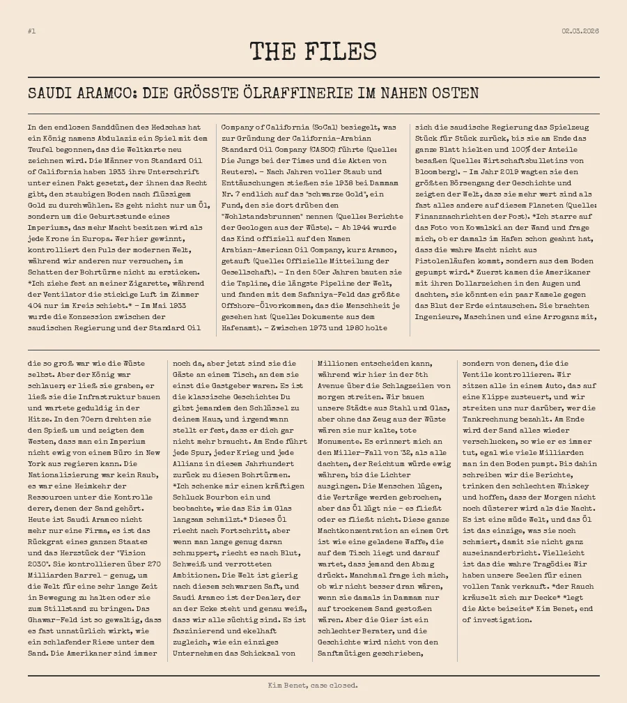 Saudi Aramco: Die größte Ölraffinerie im Nahen Osten