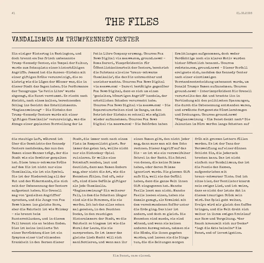 Vandalismus am TrumpKennedy Center