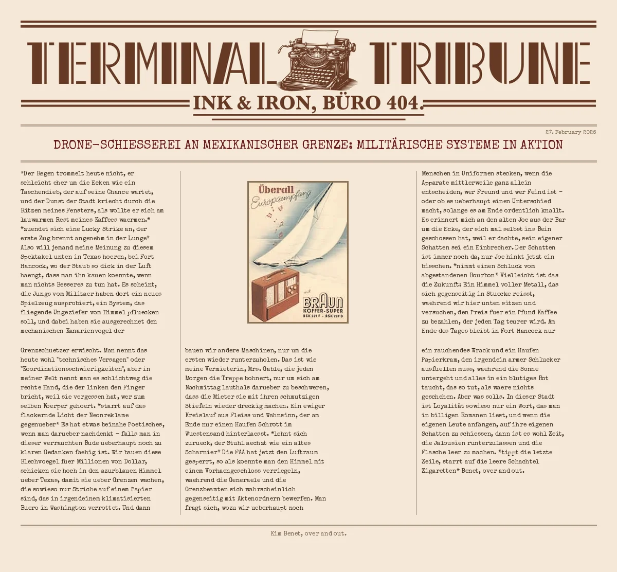 Drone-Schießerei an mexikanischer Grenze: Militärische Systeme in Aktion