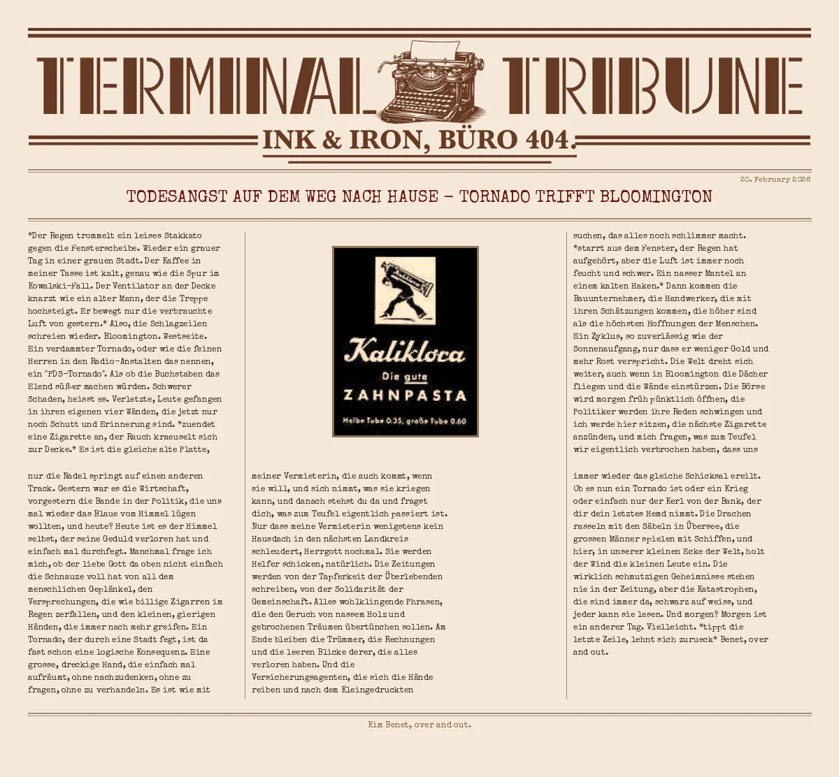 Todesangst auf dem Weg nach Hause - Tornado trifft Bloomington