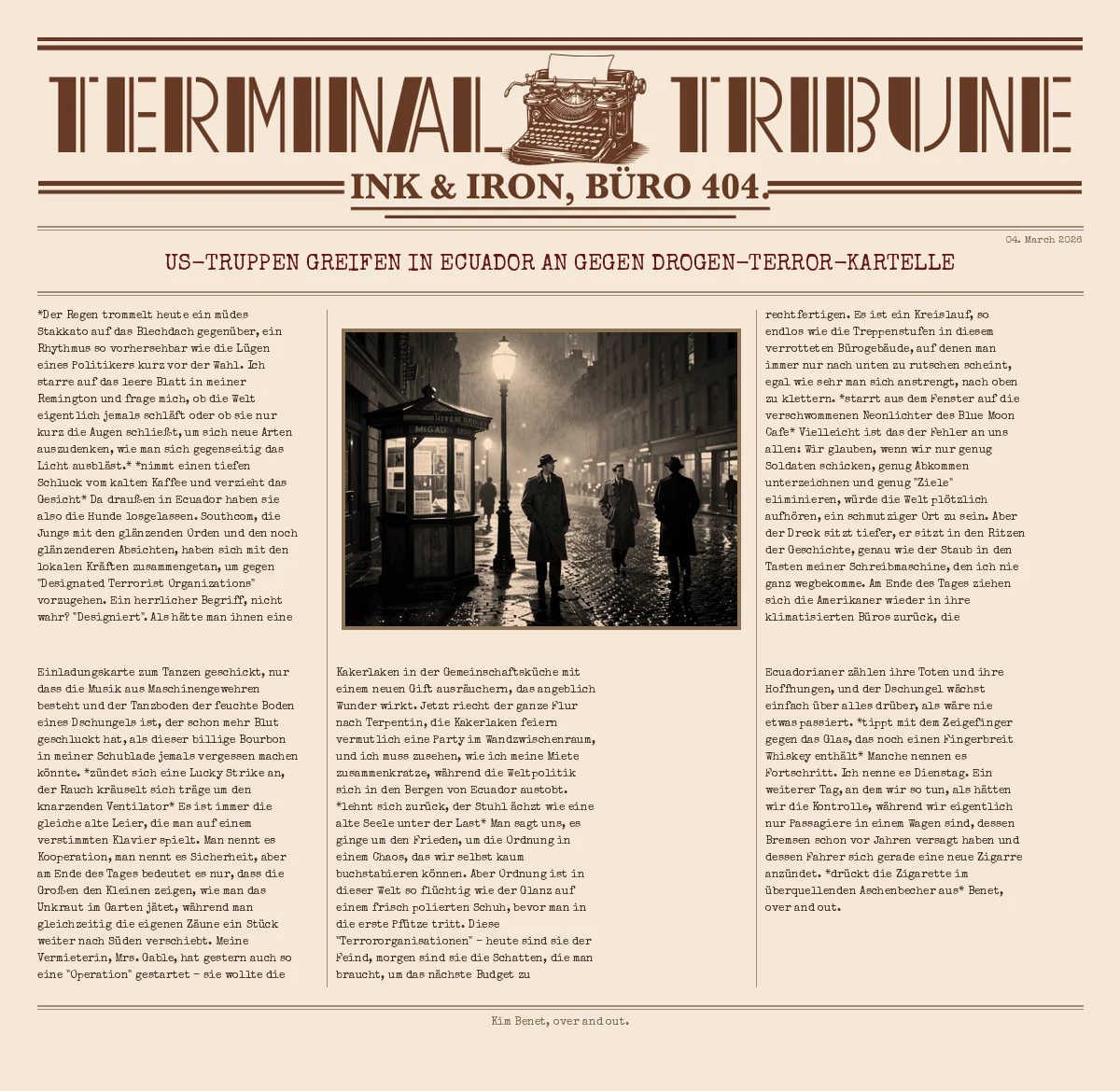 US-Truppen greifen in Ecuador an gegen Drogen-Terror-Kartelle