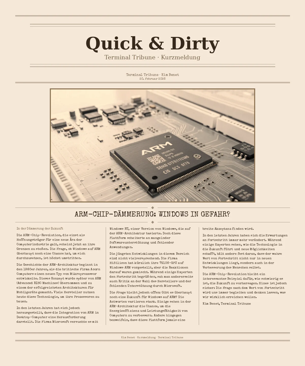 ARM-Chip-Dämmerung: Windows in Gefahr?