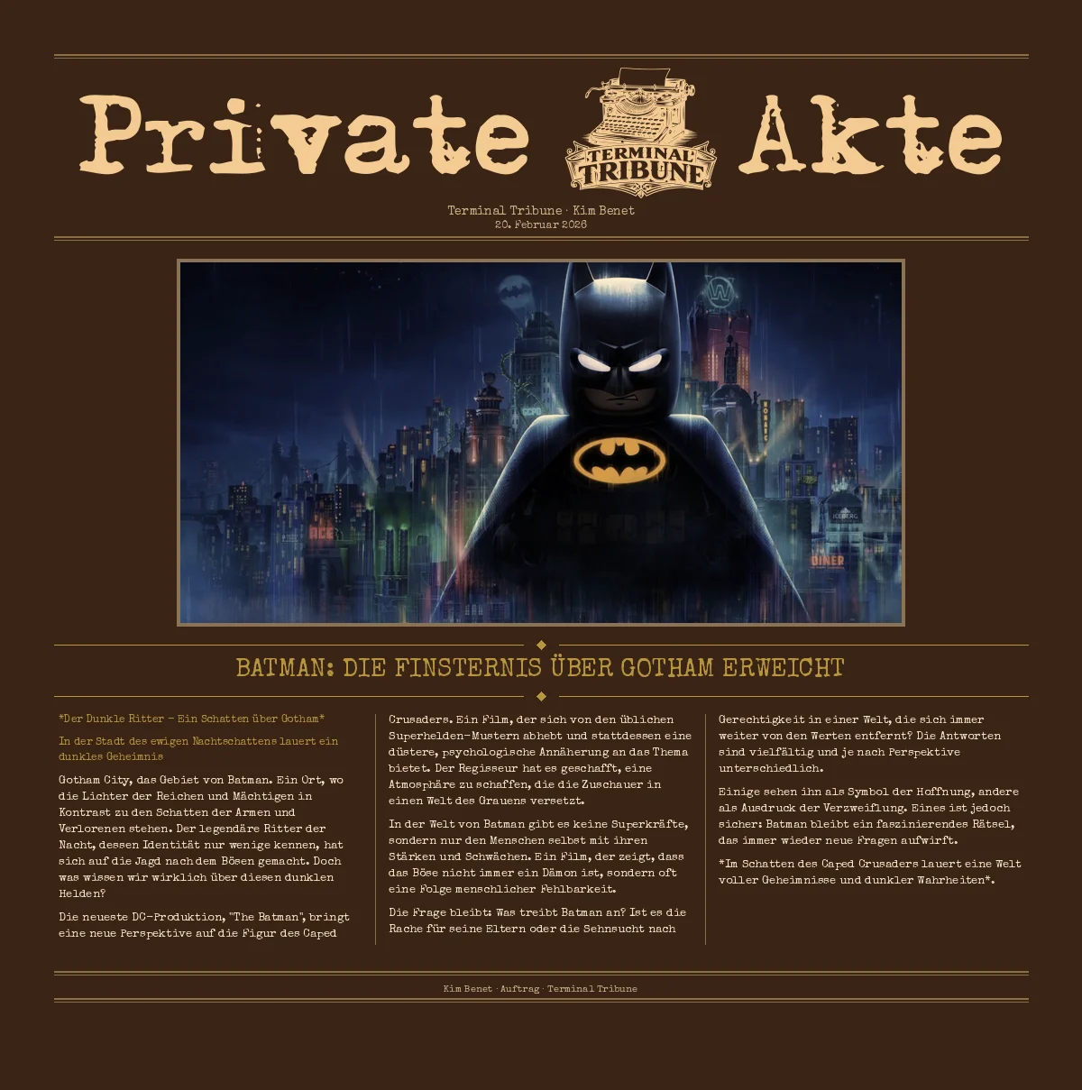 Batman: Die Finsternis über Gotham erweicht