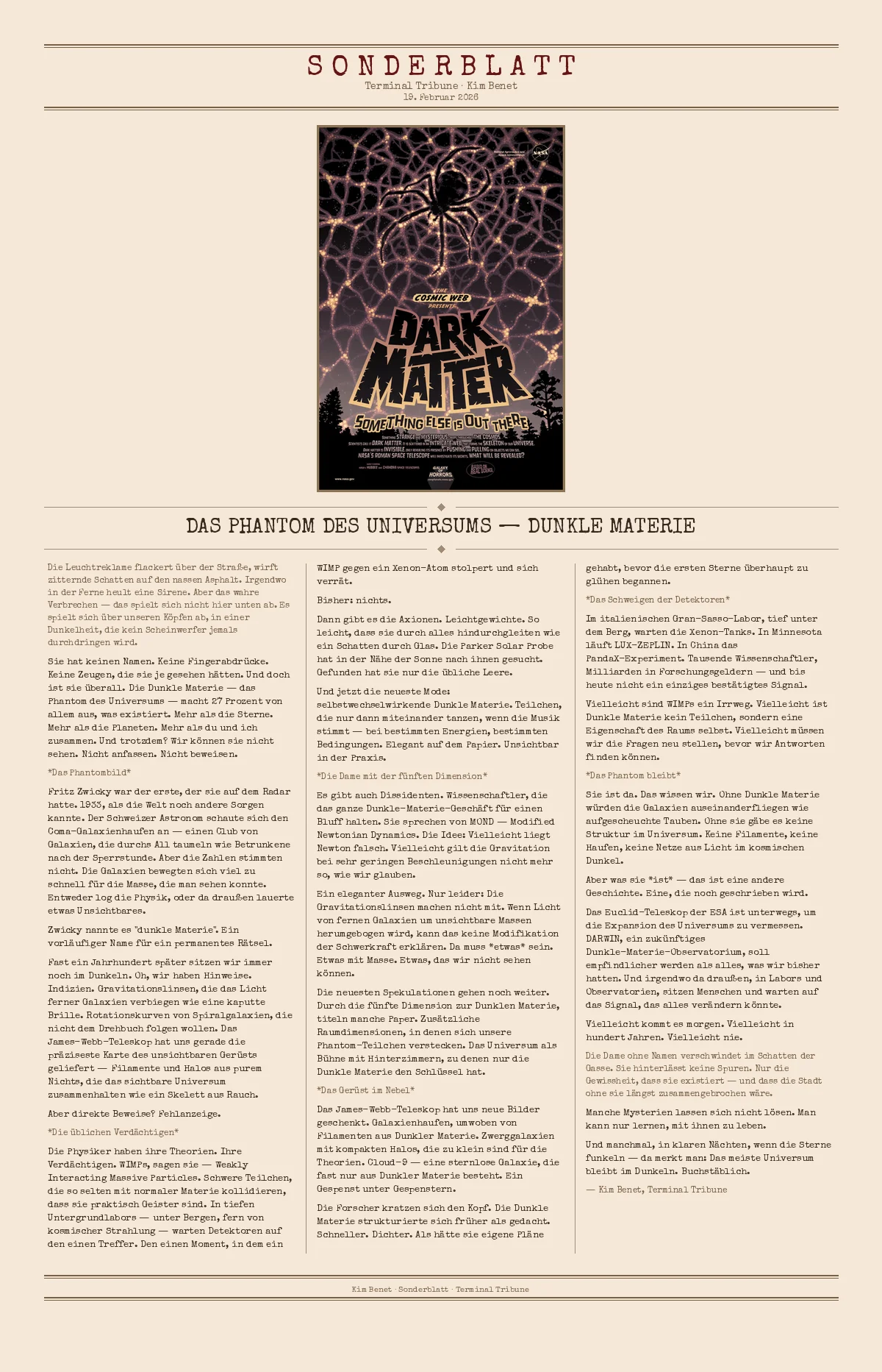 Das Phantom des Universums — Dunkle Materie