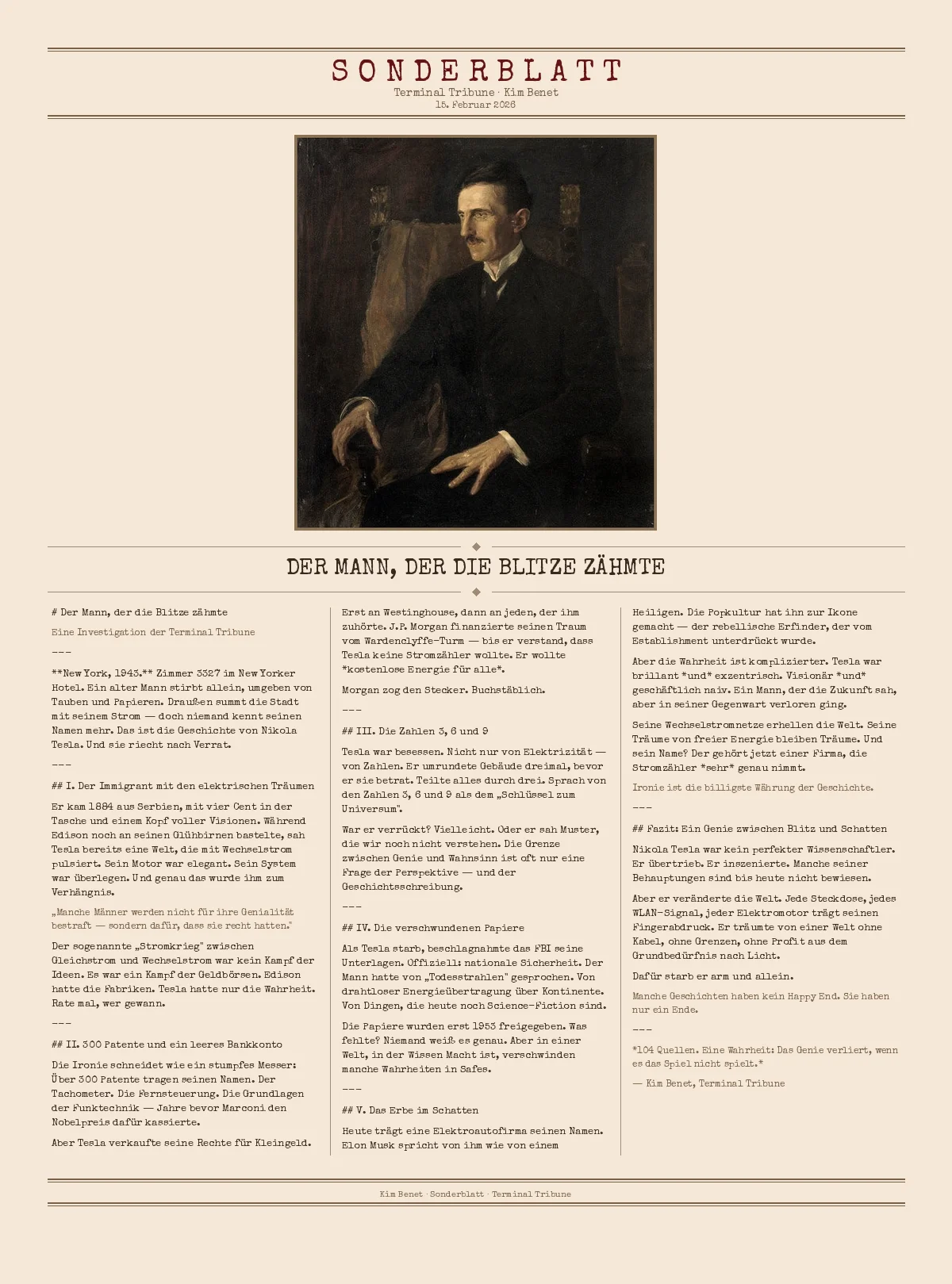 Der Mann, der die Blitze zähmte