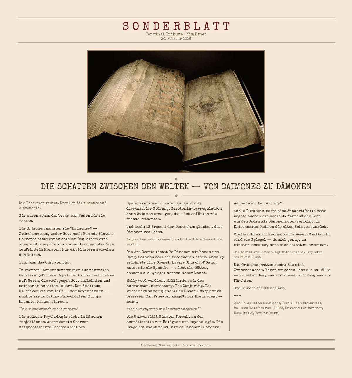 Die Schatten zwischen den Welten — Von Daimones zu Dämonen