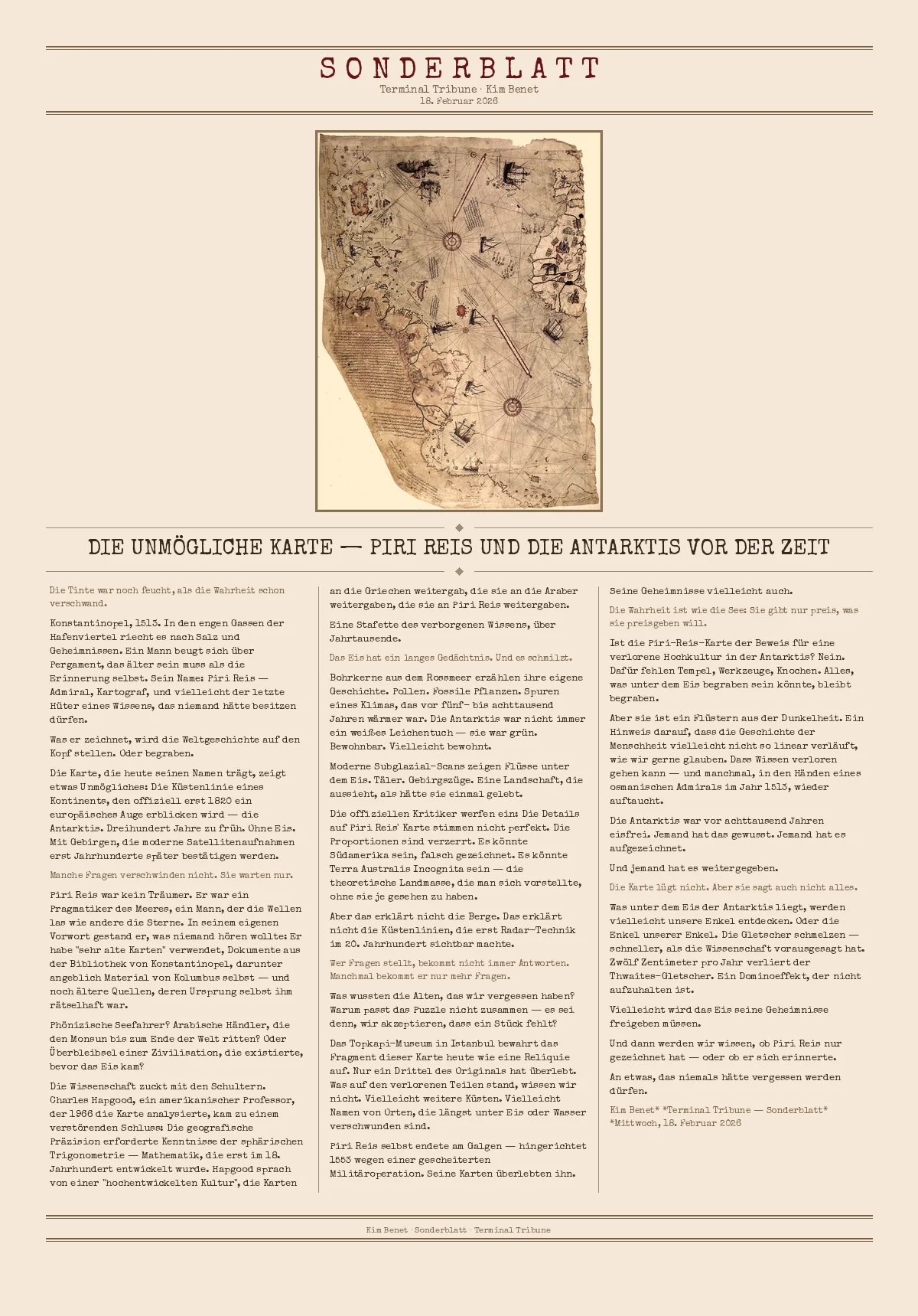 Die unmögliche Karte — Piri Reis und die Antarktis vor der Zeit