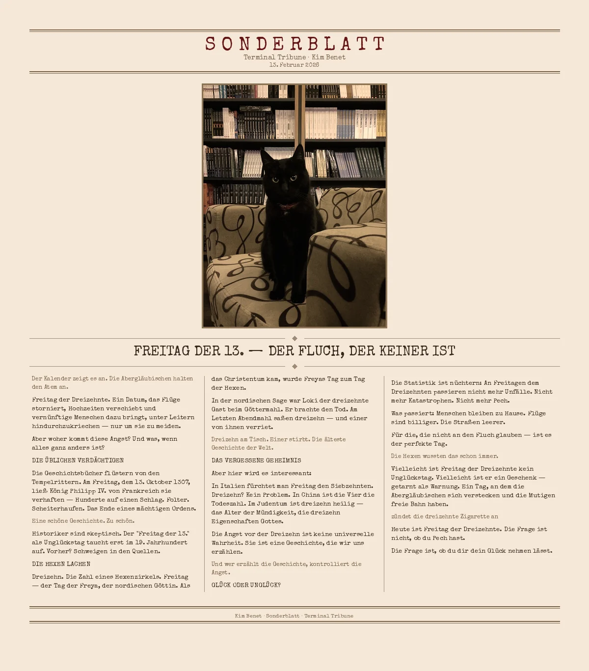 Freitag der 13. — Der Fluch, der keiner ist