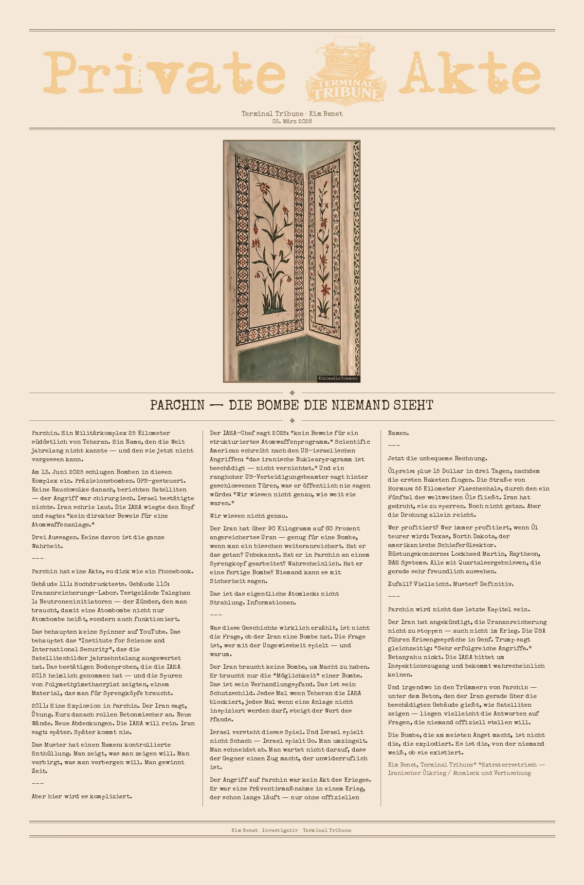 Parchin — Die Bombe die niemand sieht