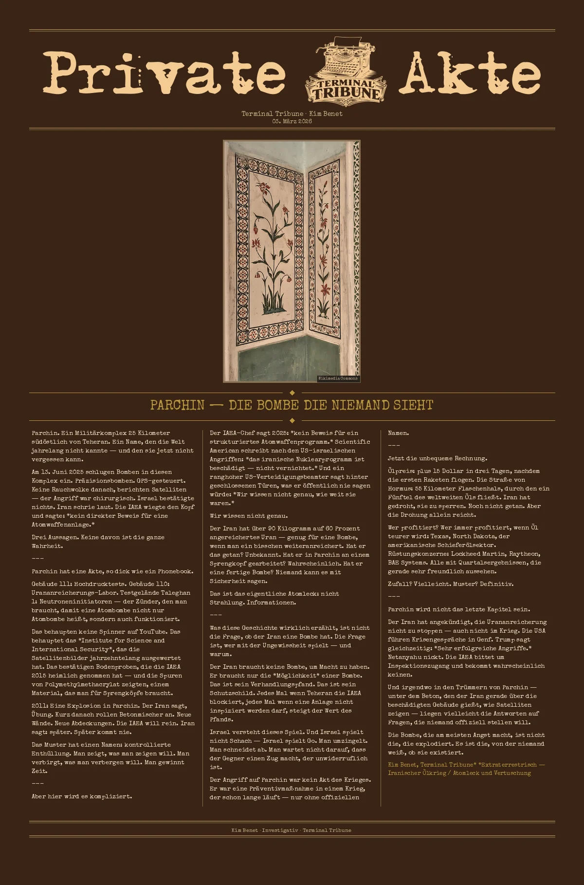 Parchin — Die Bombe die niemand sieht