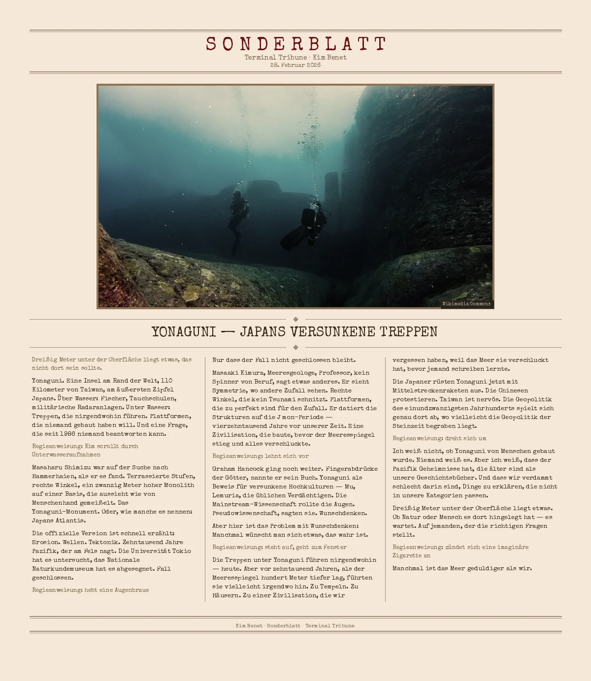 Yonaguni — Japans versunkene Treppen