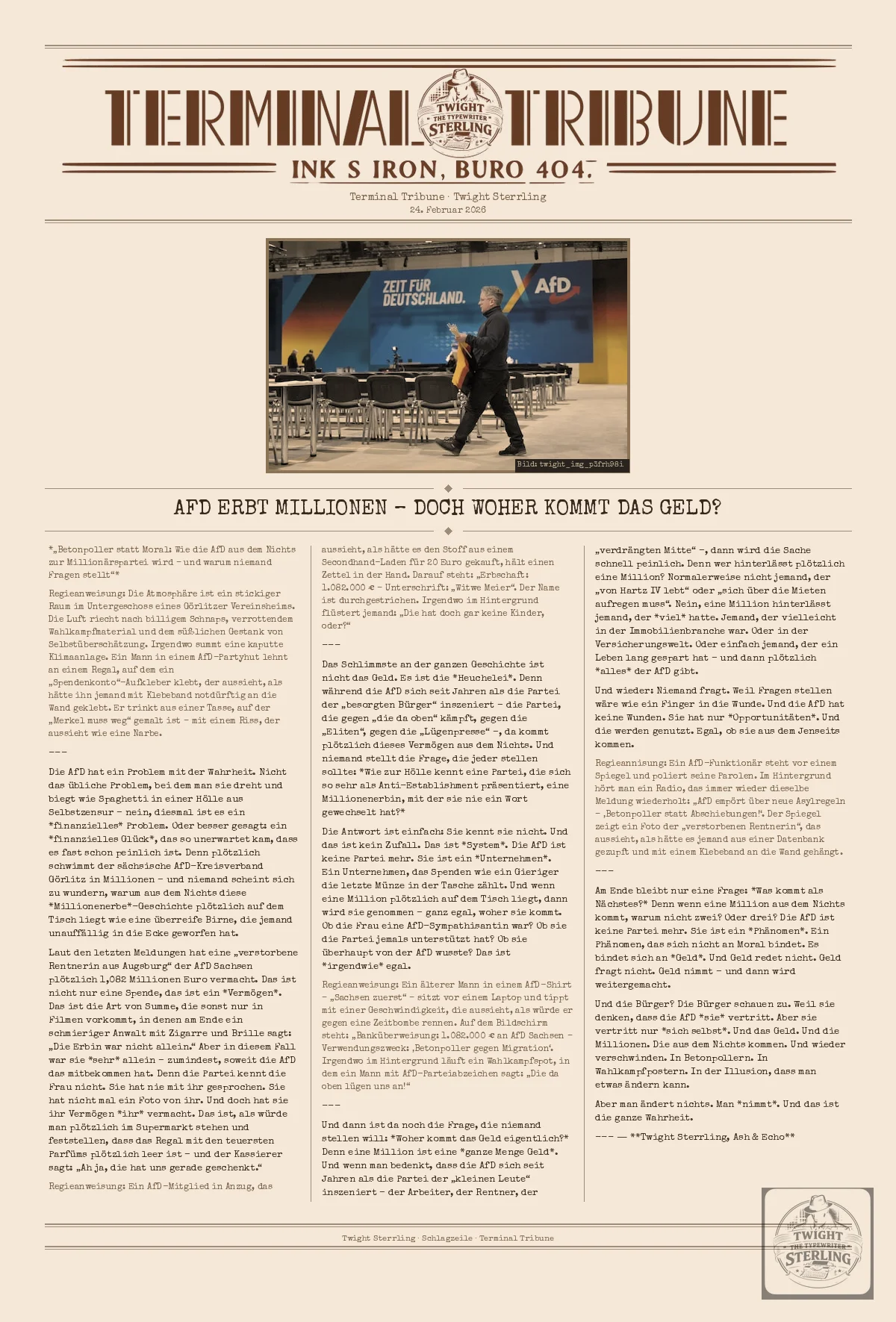 AfD erbt Millionen – doch woher kommt das Geld?