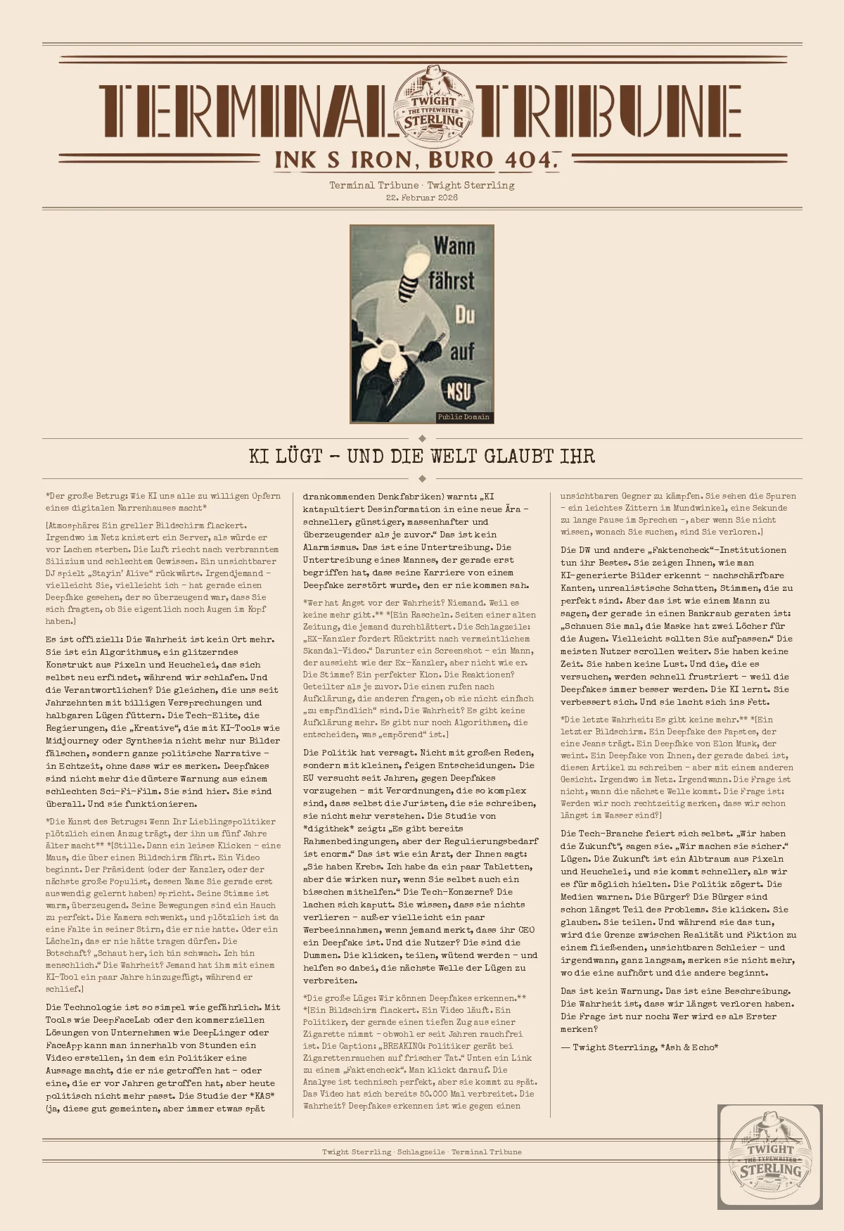 KI lügt – und die Welt glaubt ihr