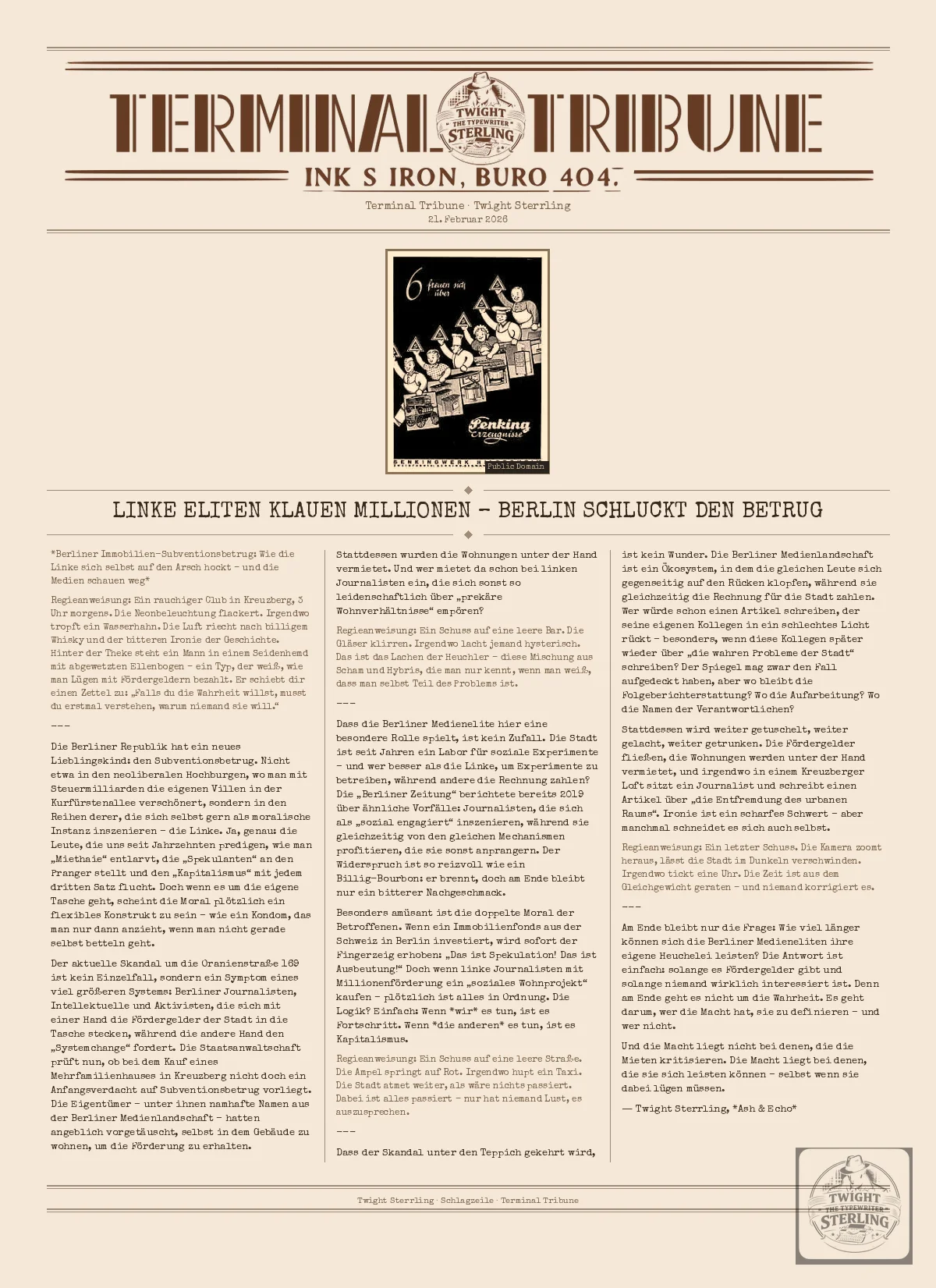 Linke Eliten klauen Millionen – Berlin schluckt den Betrug