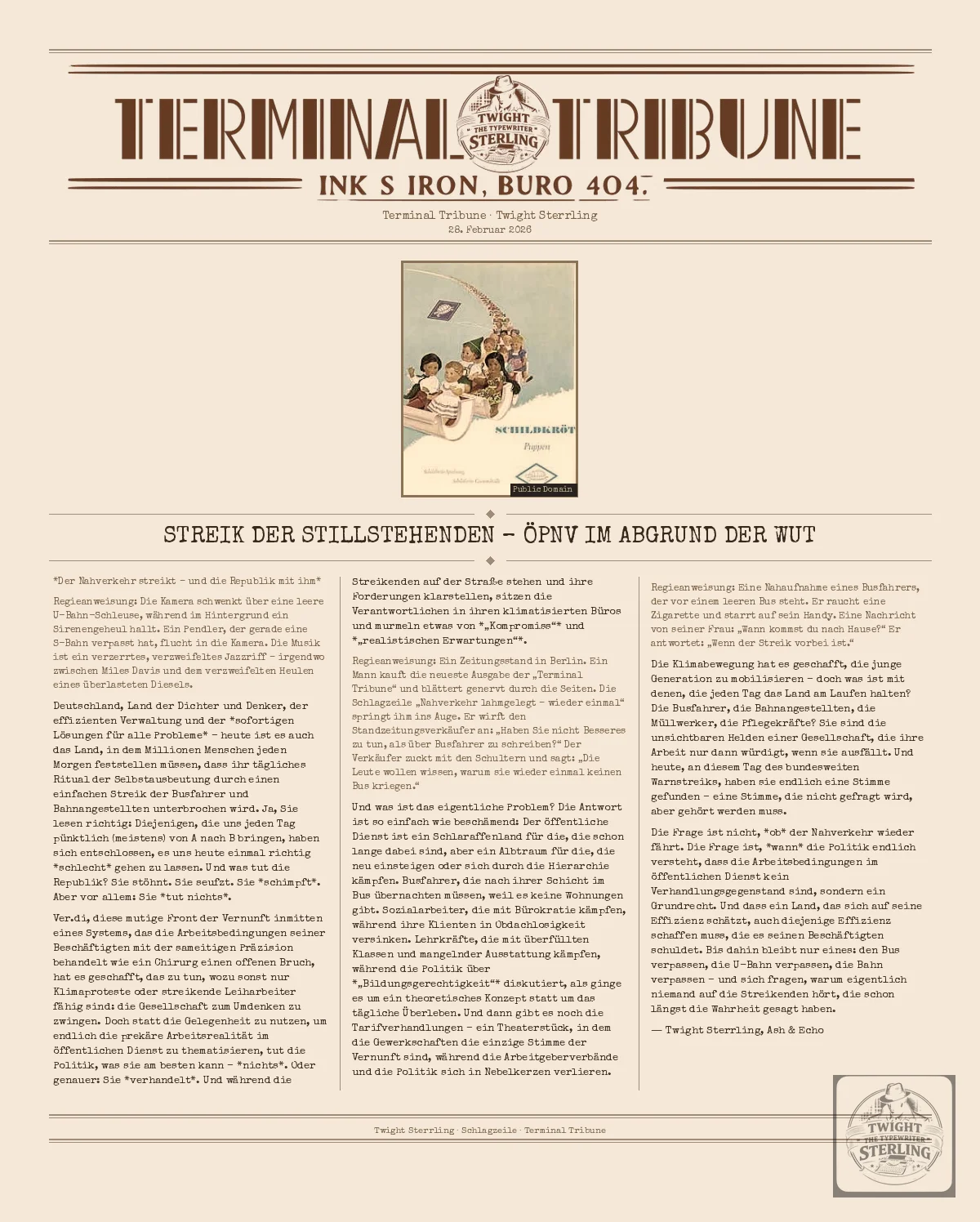 Streik der Stillstehenden – ÖPNV im Abgrund der Wut