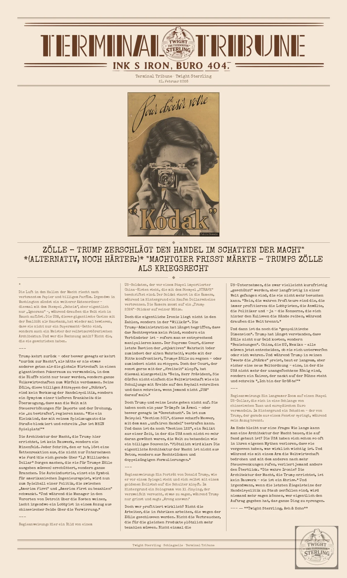 Zölle – Trump zerschlägt den Handel im Schatten der Macht